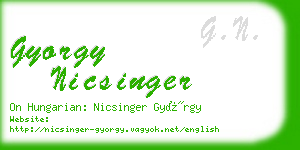 gyorgy nicsinger business card